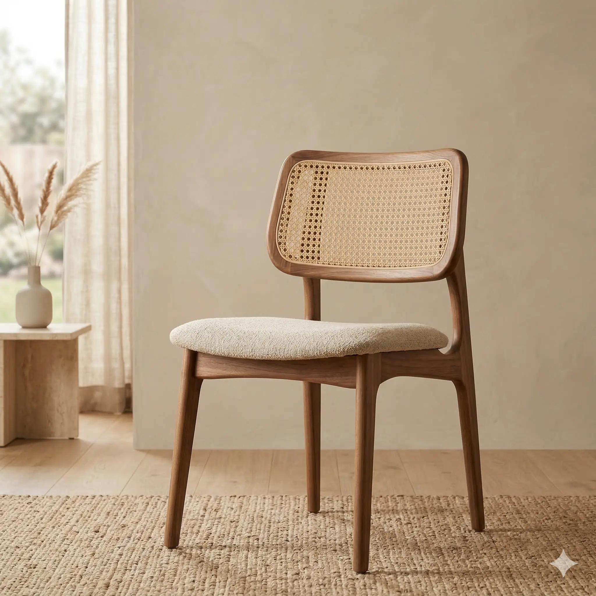 Woven Cane Dining Chair